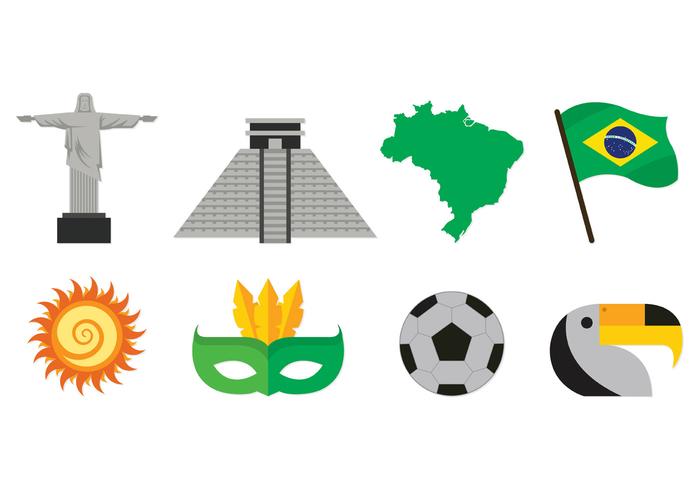 Set Of Samba Icons vector