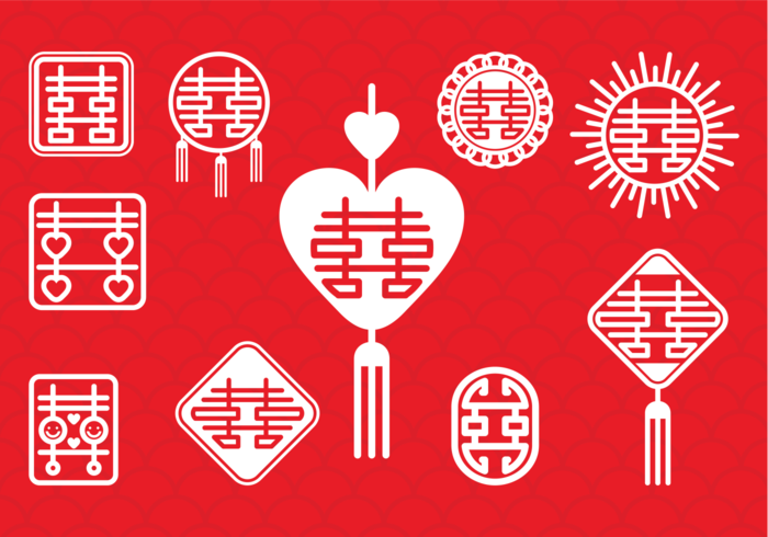 Chinese Wedding Symbol vector