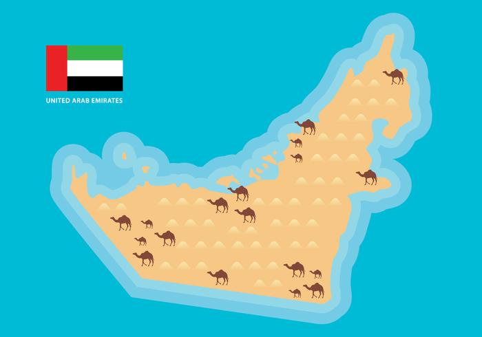 UAE Map Vector 