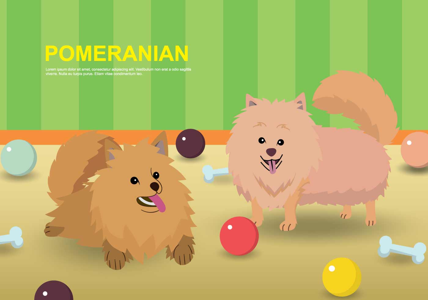 Free Pomeranian Illustration - Download Free Vector Art 