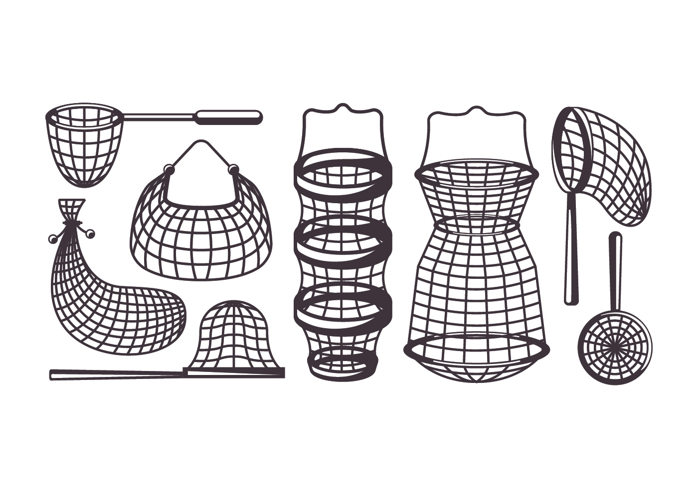 Download Fishing Net Vector Icons - Download Free Vectors, Clipart ...