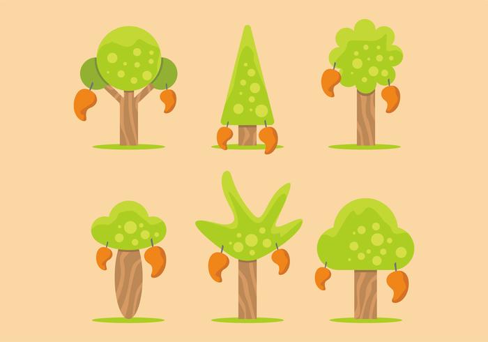 Mango Tree Vector Set Mango Tree Vector Set
