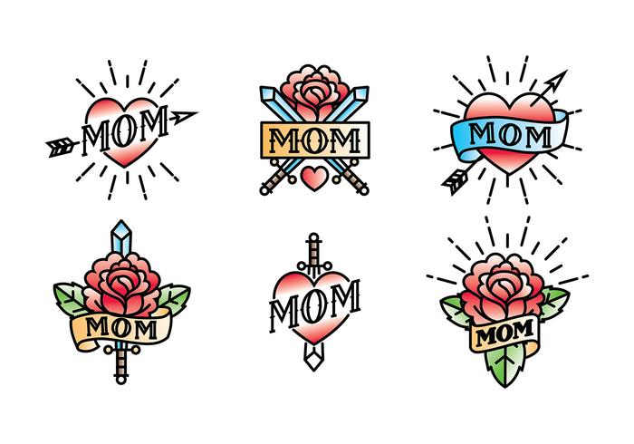 Mom Tattoo Vector Free