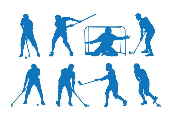 Floorball Silhouette Vector Floorball Silhouette Vector