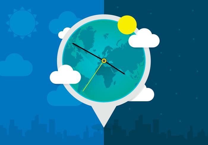 Sun Dial World Clock Illustration Sun Dial World Clock Illustration