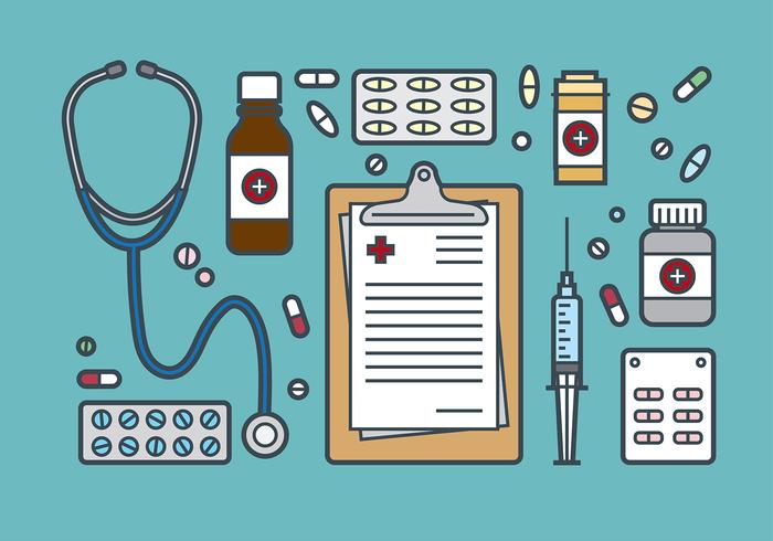 Medical and Prescription Pad Icon Vector