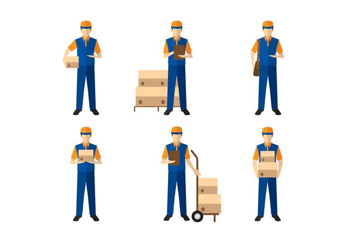 Delivery Man Figure Vector