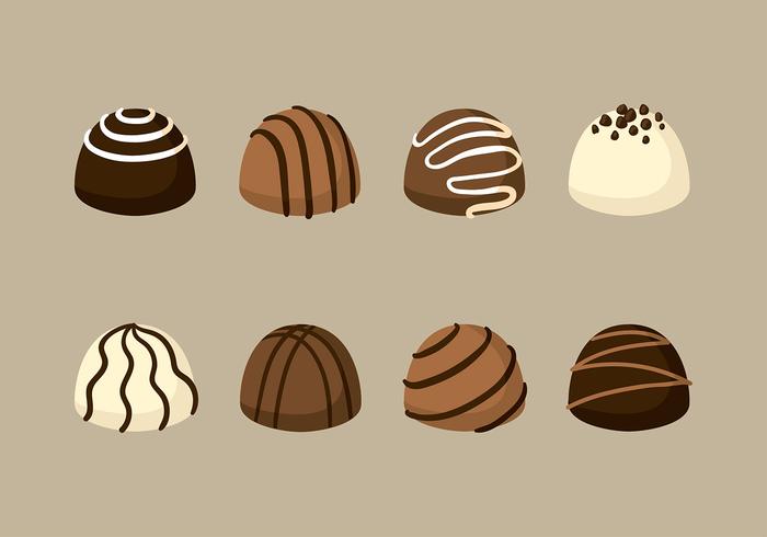 Vector de trufas surtido