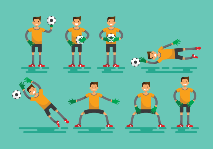 Goal Keeper Action Vector illustration