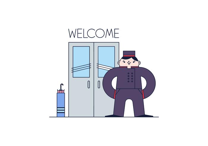 Free Door Man Vector