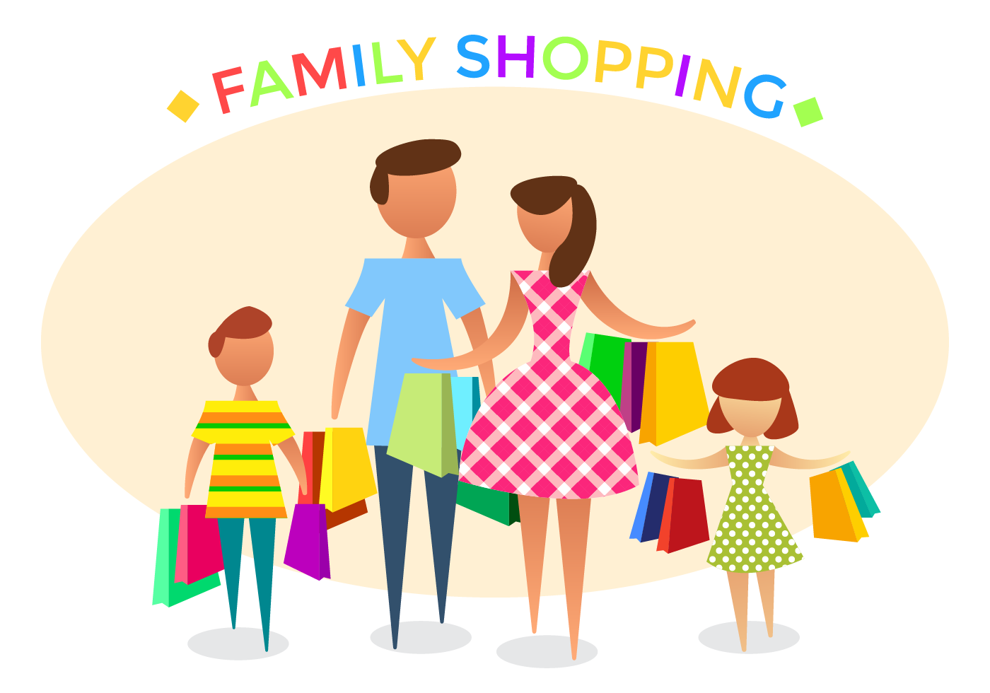 free family shopping clipart - photo #1