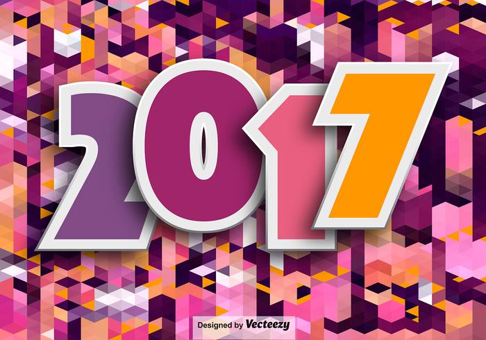 Happy New Year 2017 Background vector