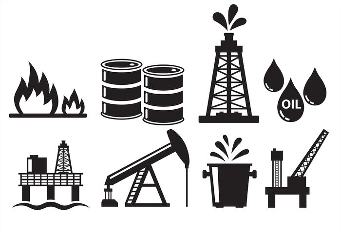 Oil Field Icons vector