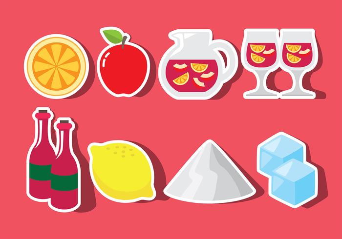 Sangria Icons vector