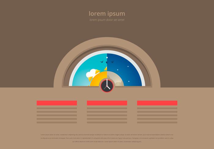 Sun Dial City Clock Illustration Sun Dial City Clock Illustration