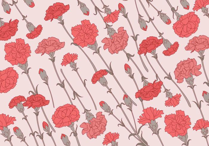 Carnation Pattern Vector Clásico