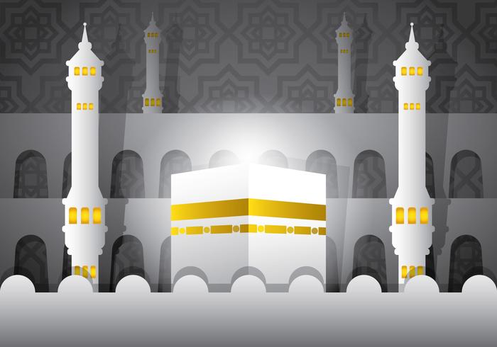 White Ka'bah Vector