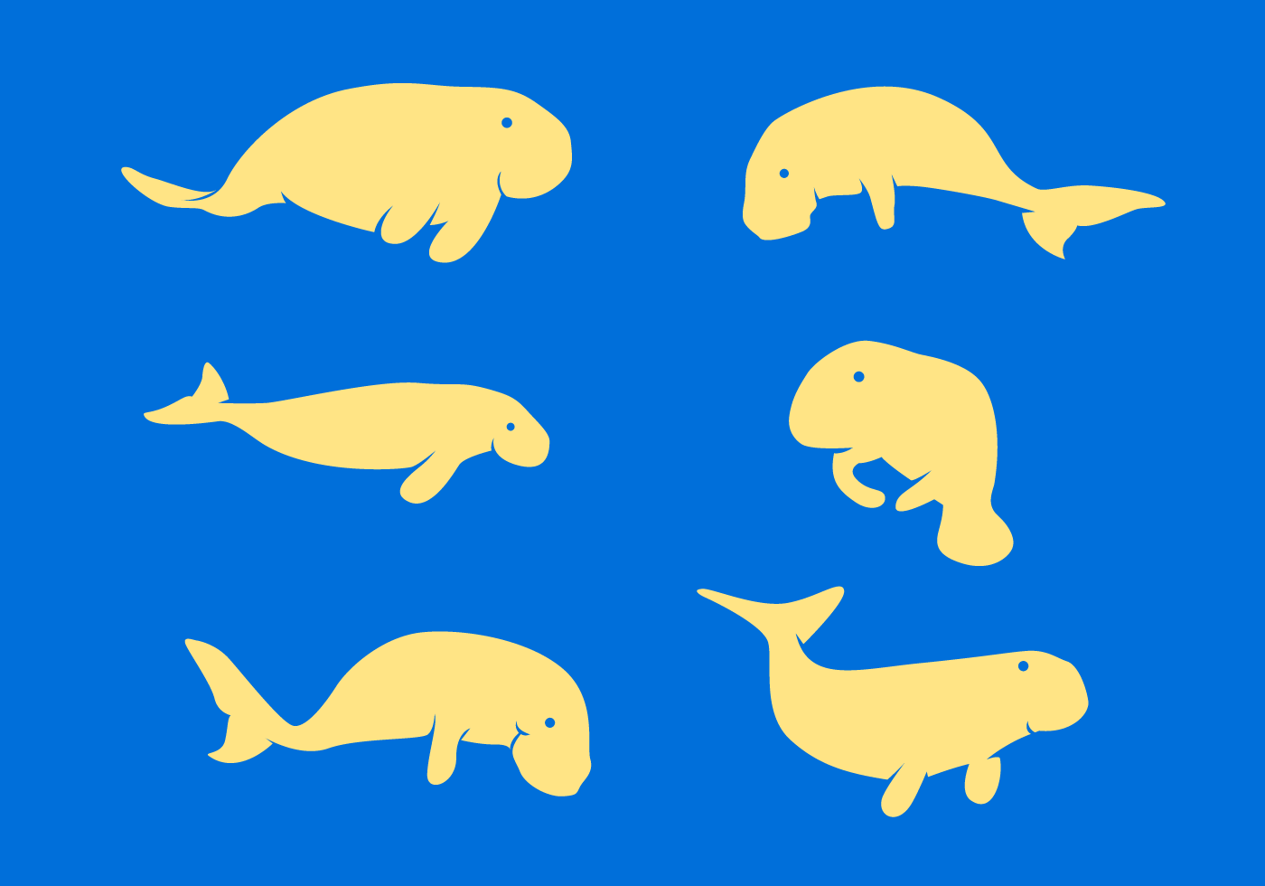 Free Manatee Vector 127316 Vector Art at Vecteezy