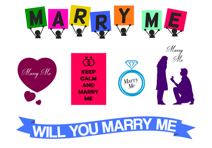 Gratis Marry Me Vector