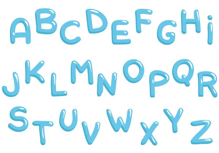 Free Water Alphabet Vectors