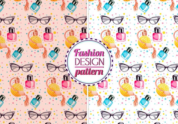 Free Vector Watercolor Fashion Pattern