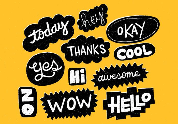 Hand Drawn Word Bubbles vector