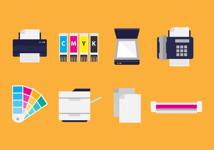 Free Flat Printing Icons Free Flat Printing Icons