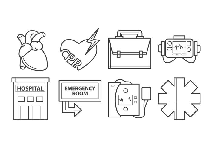 Free Cardiopulmonary Resuscitation Icon Vector