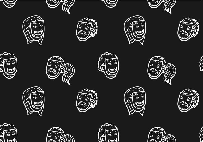 Free Teatro Seamless Pattern Vector Illustration