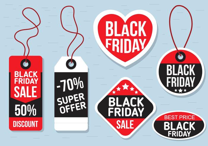 Free Vector Black Friday Labels