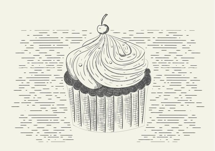 Free Vector Tasty Cupcake