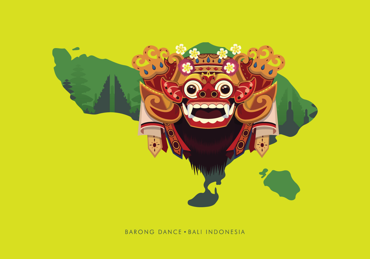 Barong Bali Illustration 127497 Vector Art at Vecteezy