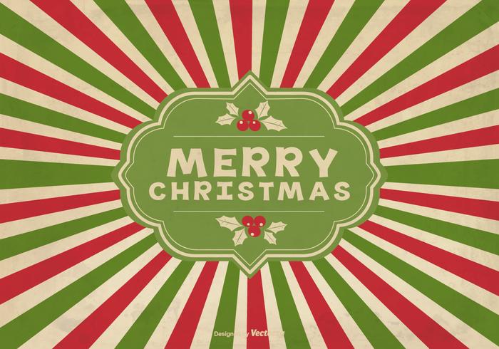 Vintage Sunburst Christmas Background vector