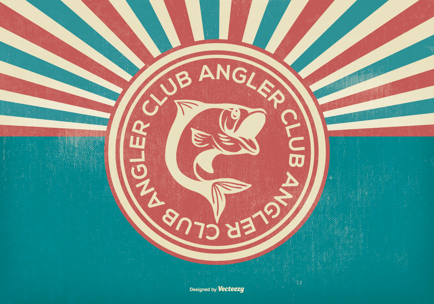 Download Retro Angler Club Illustration - Download Free Vector Art ...