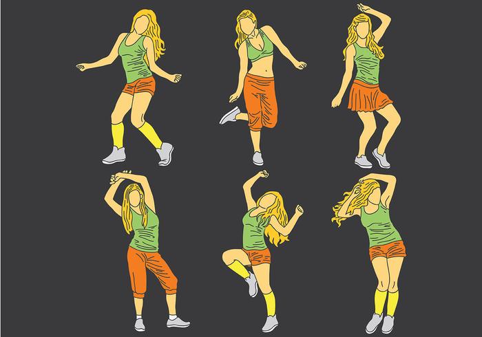 Zumba Iconos Vectoriales Gratis vector