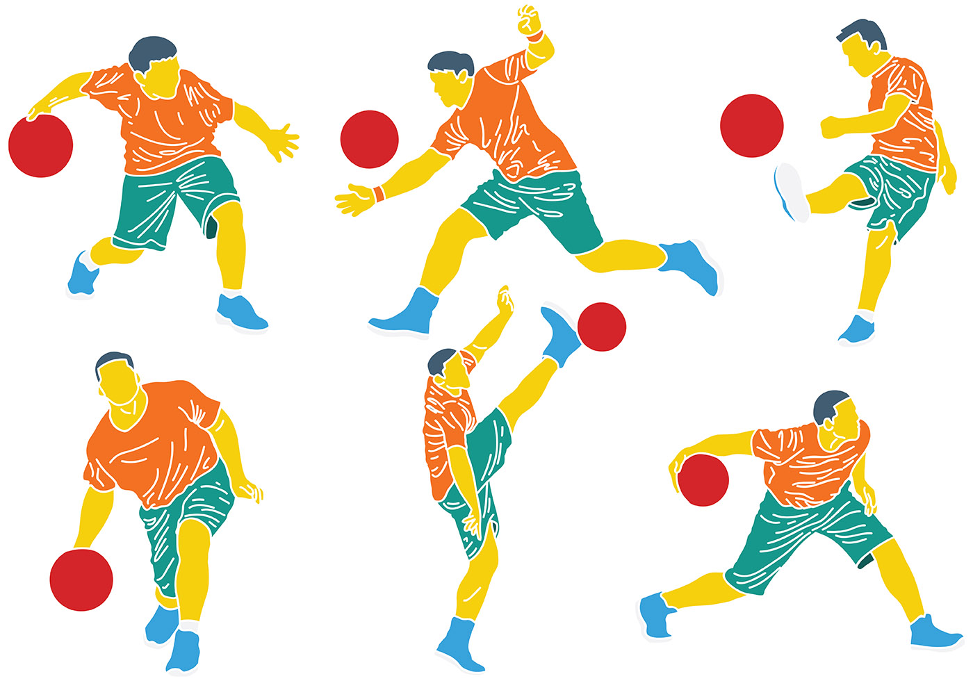 Libre Kickball Icons Vector 127518 Vector en Vecteezy