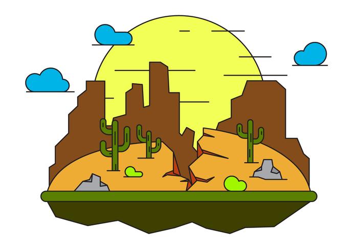 Grand Canyon Vector Illustration