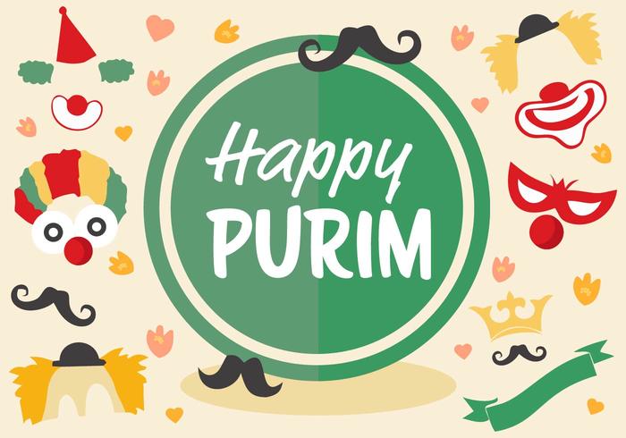 Jewish Holiday Purim Vector