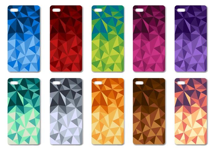 Gratis Geométricos Colorfull Teléfono Case Diseño Vector