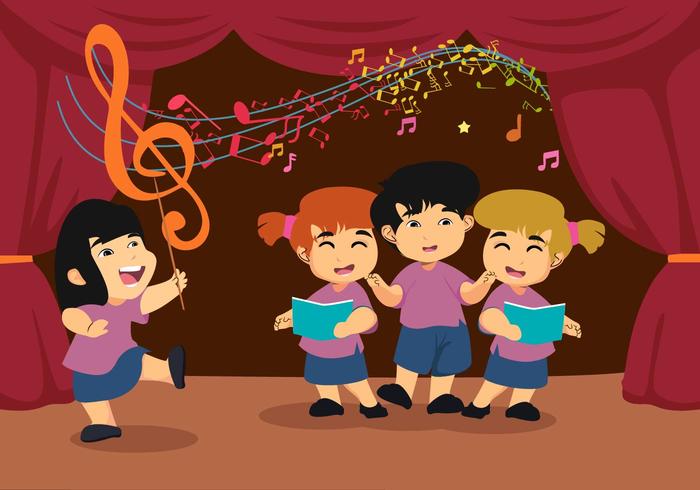 Kids Choirs Vector