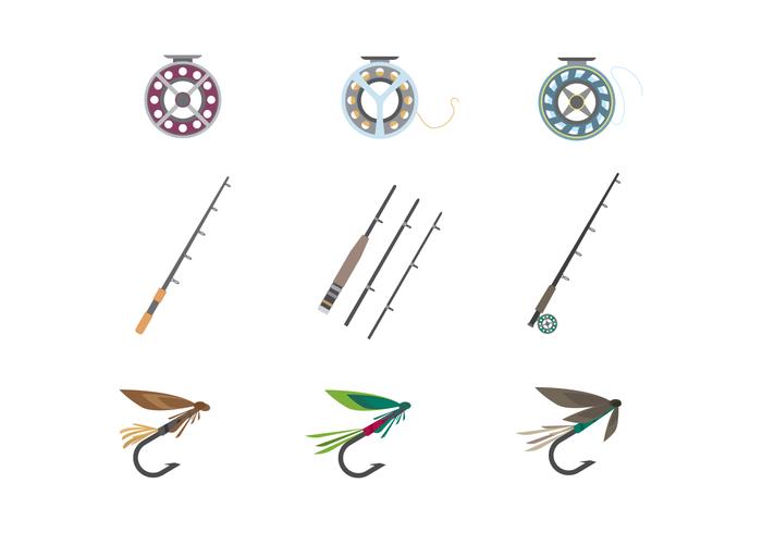 Fly Fishing Tools Vector