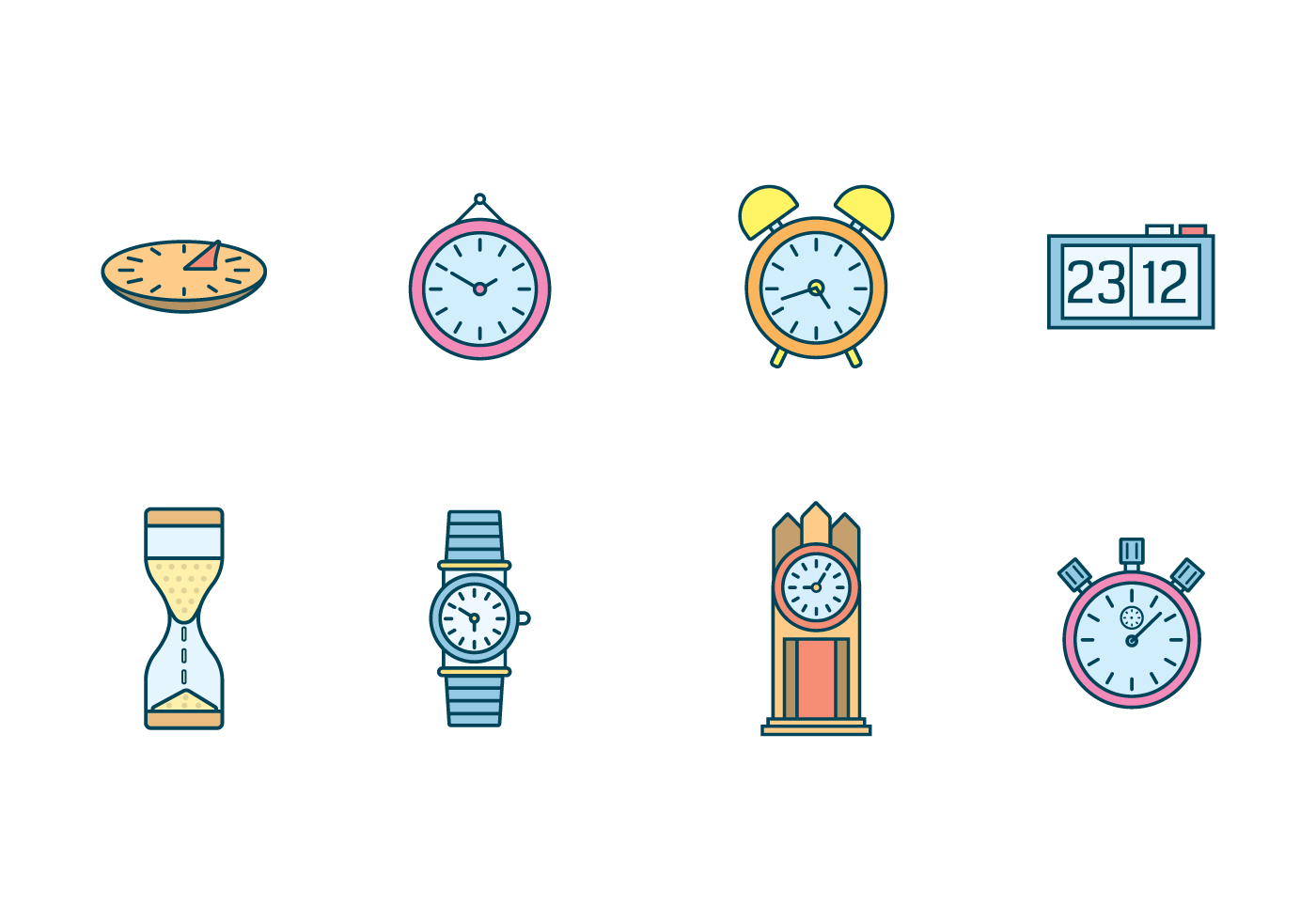 Free Clocks Vector 127649 Vector Art At Vecteezy Free Clocks Vector 127649 Vector Art At Vecteezy