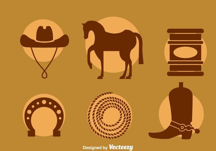 Barrel Racing elementos iconos vectoriales vector