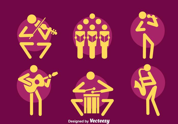 Musician Icons Vector Set