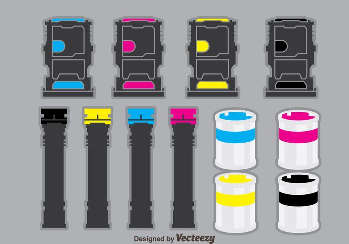 Vector De Tinta Catridge Y Tono