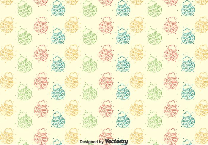 Colorful Pongal Seamless Pattern vector