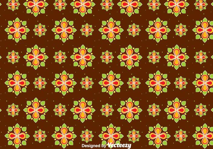 Happy Pongal Flowers Seamless Pattern vector