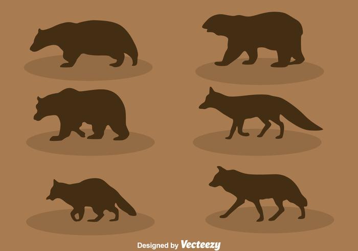 Forest Animal Silhouette Vector Set