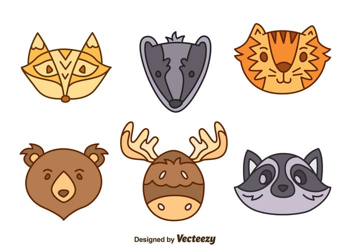 Hand Drawn Forest Animal Vector Set