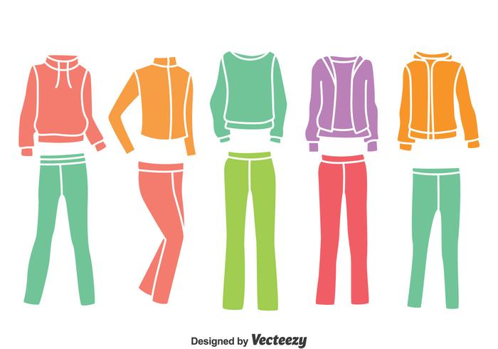 Colorful Tracksuit Collection Vector